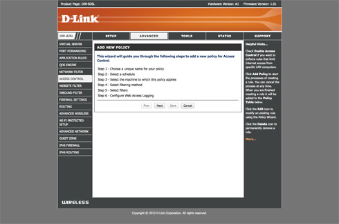 D-Link DIR-826L - Funkcje bezpieczeństwa sieci LAN i WAN