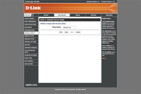 D-Link DIR-826L - Funkcje bezpieczeństwa sieci LAN i WAN