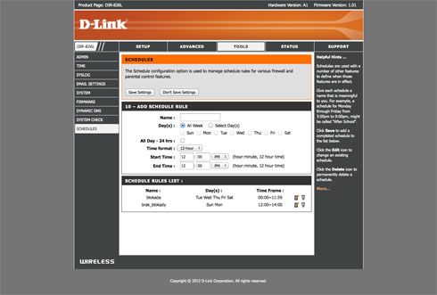 D-Link DIR-826L - Funkcje bezpieczeństwa sieci LAN i WAN